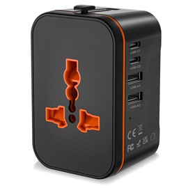 Travel Adapter Worldwide, Universal Travel Plug with 2 USB and 2 USB C, International Socket Adapter Travel Plug Adapter Worldwide Universal Travel Adapter for England USA Japan Thailand Australia