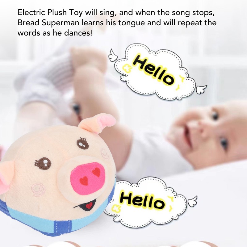 Jumping Plush Toy Remote Control Ball Baby Talking Learning Toy