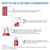 GIVERARE 2 Pack Combination Lock, 3-Digit Padlock Keyless, Resettable Luggage