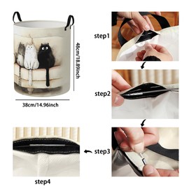 Laundry Basket With Handles,Dirty Clothes Hamper For Bedroom/Bathroom,Kids Room Fabric Hamper,Blankets/Towel/Toy Storage Organizer