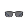 Arnette Men's Stripe Polarized Rectangular Sunglasses matte black 58 mm
