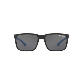 Arnette Men's Stripe Polarized Rectangular Sunglasses matte black 58 mm