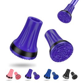 supregear Crutch Tips, 7/8 inch Heavy Duty Rubber Replacement Tips for Canes and Crutches, Anti-Slip Thickened Feet Cap, Walking Cane Tips (Pack of 2), Purple
