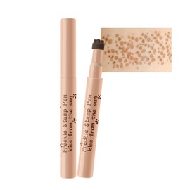 Freckles Pen, Natural Lifelike Freckles Makeup Pen, Long-Lasting & Waterproof 3 Point Freckles Pen, Freckles Brush for Natural Effortless Sunkissed Makeup (Dark Brown)