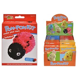 KandyToys Kreative Kids Pom-Pom Animal Craft Kit | Crafts For Kids | 4 Assorted Designs