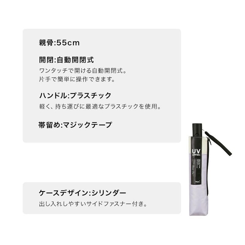 Wpc. 801-19653-102 Parasol [Automatic Opening/Closing] Folding Umbrella, Light Shielding Automatic