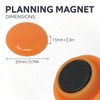 Small Orange Planning Office Magnets for Fridge, Whiteboard, Noticeboard, Filing