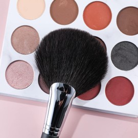 ENERGY Fan Blush Brush Large Face Makeup Brush for Setting Powder Highlighter Blusher Contours Cheekbones Cosmetics Brush Goat Hair M402