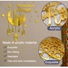 Ramadan Mubarak Decoration, Eid Gold Moon Star Lantern Acrylic Wall