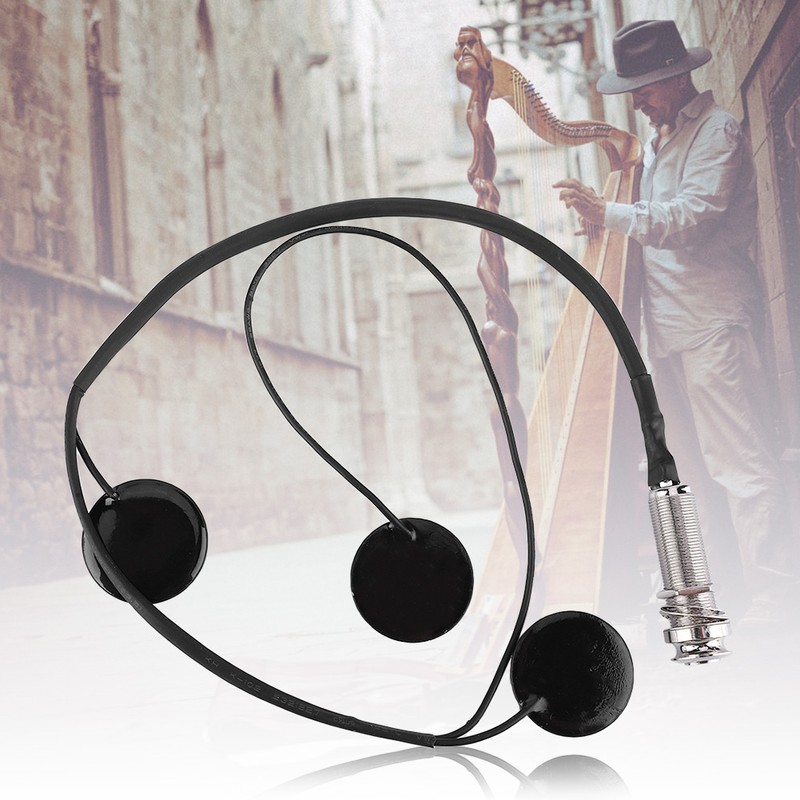 Quality Portable Harp Pickup Musical Instrument Accessory Black