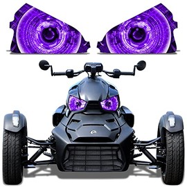 AMR Racing Roadster Headlight Eye Graphics Decal Cover Compatible with Can-Am Ryker 2019-2022 - Cyborg Purple, AMR22384