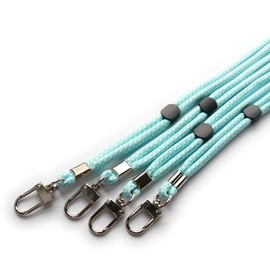 trage.band® Short Adjustable Wrist Strap with Carabiner Hook, Pack of 4, White/Blue