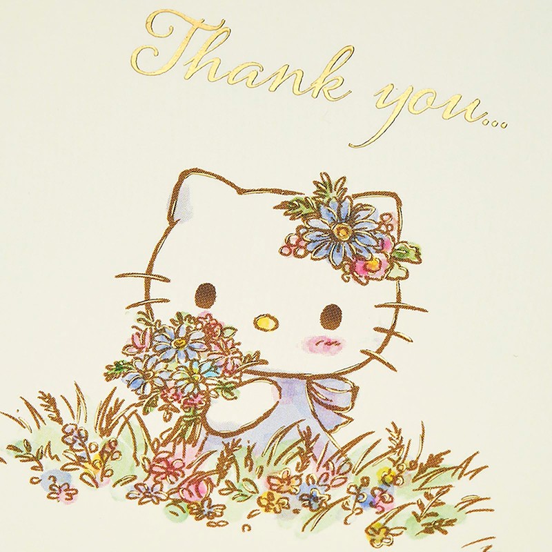 Sanrio 655996 Thank You Sanrio Characters Flower Field Message Card