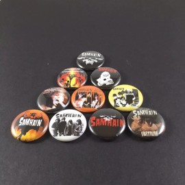 SAMHAIN 1" PIN BUTTON lot Danzig Misfits Initium November Coming Fire