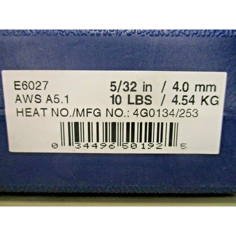 Washington Alloy E6027 Premium Welding Electrodes 10 Pound Sealed Pack