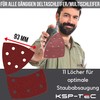 KSP-Tec │Pack of 60 Sandpaper Triangle Sanders + 12 Sanding