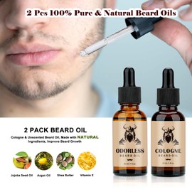 Beard Kit Gifts for Men, 9 Pcs Beard Care Grooming Kit, Beard Growth Kit Unique Men's Gifts for Men Dad Him Husband Boyfriend, Father's Day Anniversary Birthday Ideas for Dad Boss