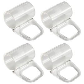 Kichvoe Pack of 4 20 mm Roller Blind Clips for Pulling Roller Blinds Lifting Clamp for Pulling Wireless Roller Blinds Transparent Handle for Roller Blinds Roller Blind Handles