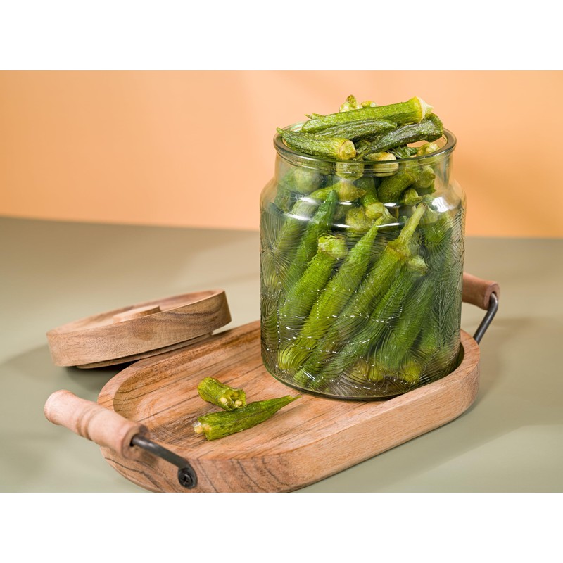 Smarty Stop Sugar Added Dried Okra Vegetable Crispy Chips, Veggie