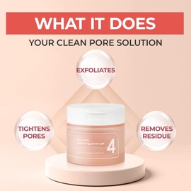 Numbuzin No. 4 Pore Zero Peeled Egg Toner Pad 70 Pads, 6.42 fl.oz