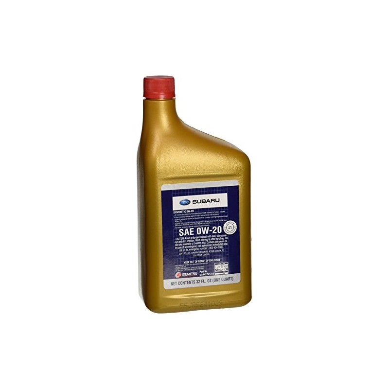 Genuine Subaru SOA427V1310 Oil - 0W20 Synthetic, 1 Quart Bottle,
