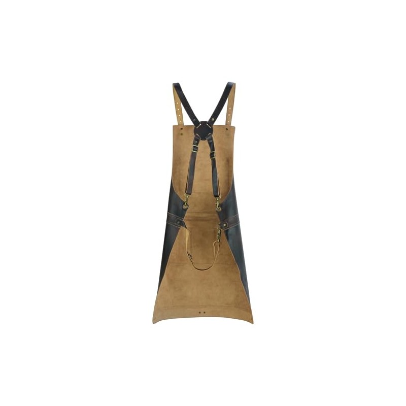 Tanner london Full Grain Leather Apron, Dark Brown, Black, Green,