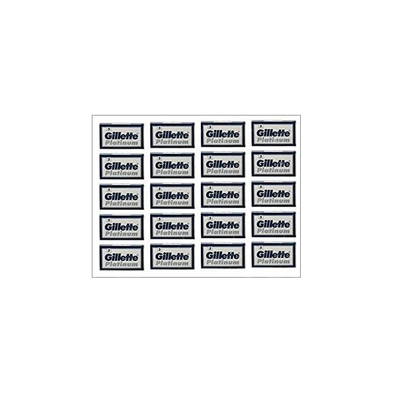 25 GILLETTE Platinum Double Edge Razor Blades Made in Russia