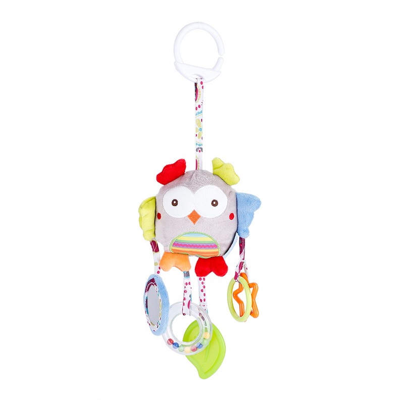 Soft Infant Plush Toy Cute Animal Rattle Baby Bed Stroller