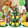 Real Dinosaurs Cupcake Stand, 3-Tier Cupcake Holder Dessert Tower for