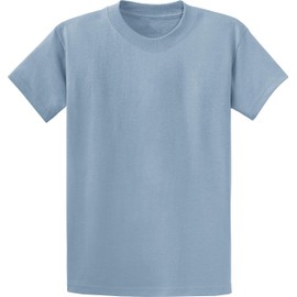 Clothe Co. Mens Heavyweight Cotton T-Shirt Plain Tee (Available in Big & Tall), Stonewashed Blue, XL