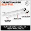 HORUSDY Ratcheting Wrench Set | 48-Piece | Cr-V Steel |