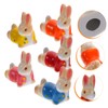 RORPOIR 5Pcs Cute Rabbit Ceramic Chopstick Holder Set Decorative Animal
