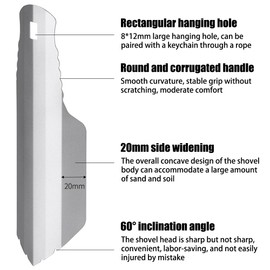 Titanium Hand Shovel, Garden Flower Trowel, Ultralight Camping Shovel, Multifunctional Backpack Trowel with Storage Bag for Backpacking, Camping, Survival