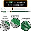 [24 Pens - Green Ink] Think2 Retractable Gel Pens. (24