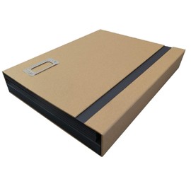 ISSB-02 Document Case, A4 Size, 8 Pockets + Small Items, Craft Color, Paper,