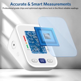 Blood Pressure Monitors UK Upper Arm Blood Pressure Machines for Home Use BP Monitor Large Cuff 8.7”-12.6” 2 * 99 Memory Accurate Results
