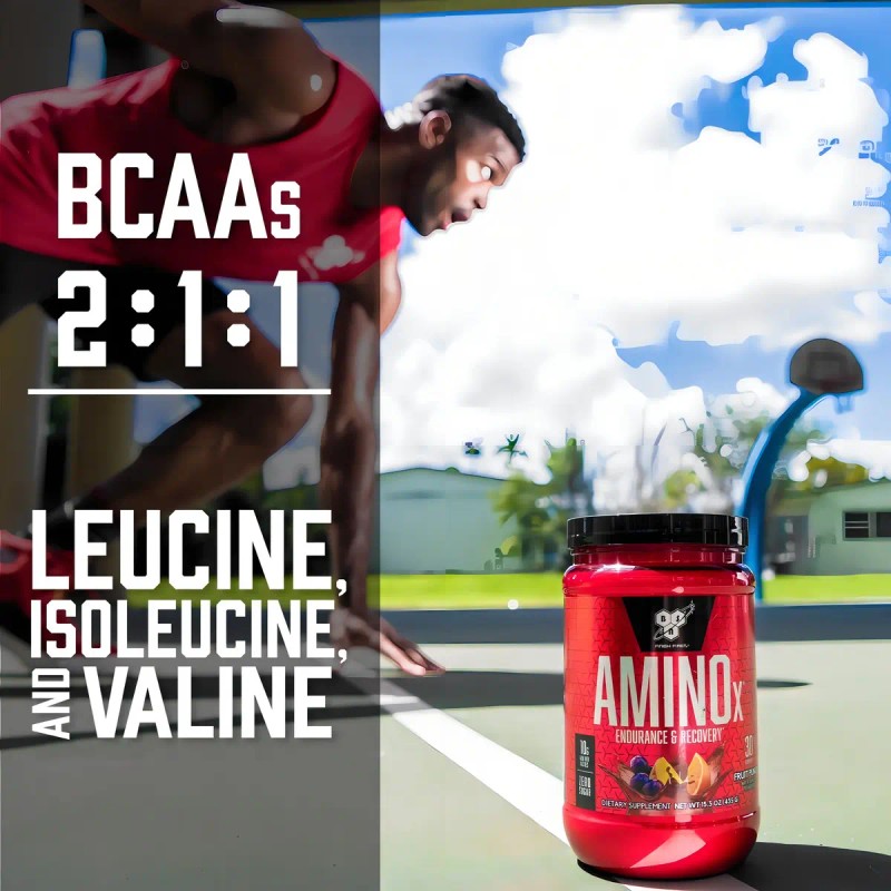 Suplemento Polvo Bsn Endurance And Recovery Aminoácidos Aminox Sabor Frambuesa