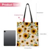 Yesad Canvas Tote Bag for Women with Zipper Inner Pocket,