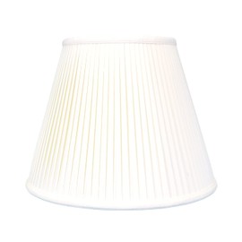 Royal Designs Deep Empire Side Pleat Basic Lamp Shade, White, 9" x 16" x 12.25, BS-728-16WH