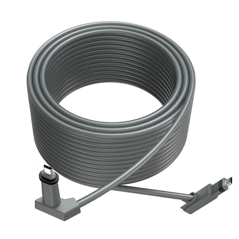 Rectangular Satellite Replacement Cable Waterproof Satellite Extension Cable Grey with