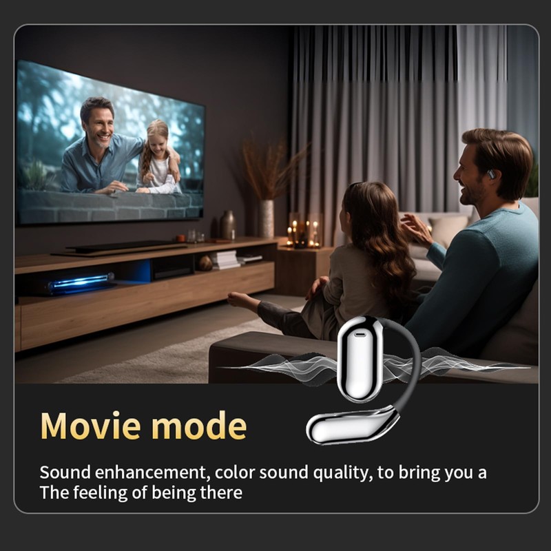 Touchscreen LCD Open Over the Ear Earbuds with Touch Screen