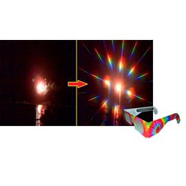 Rob's Super Happy Fun Store Fireworks Diffraction Glasses - Peace & Love Party Pack - Hearts and Starburst Effects - 50 Glasses
