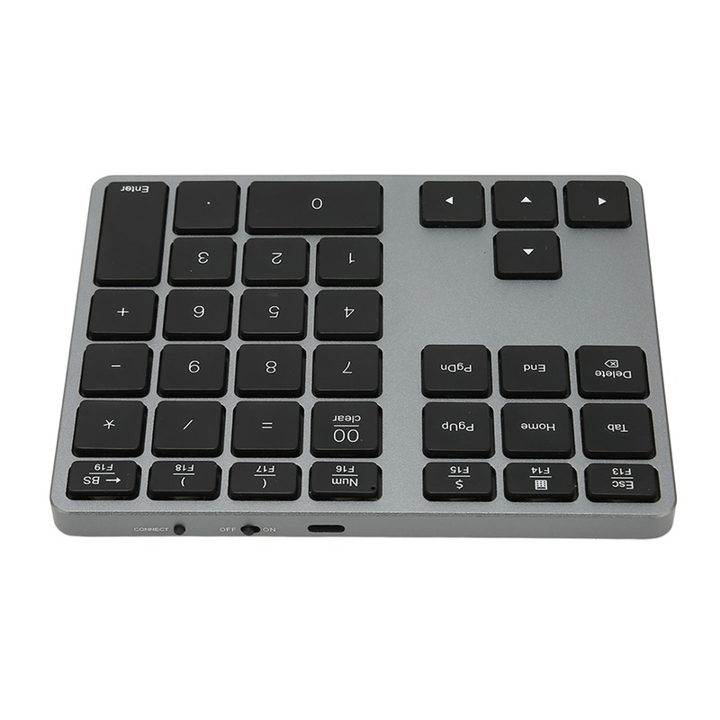 Wireless Number Pad 35 Keys Scissor Switch BT5.0 Aluminium Alloy