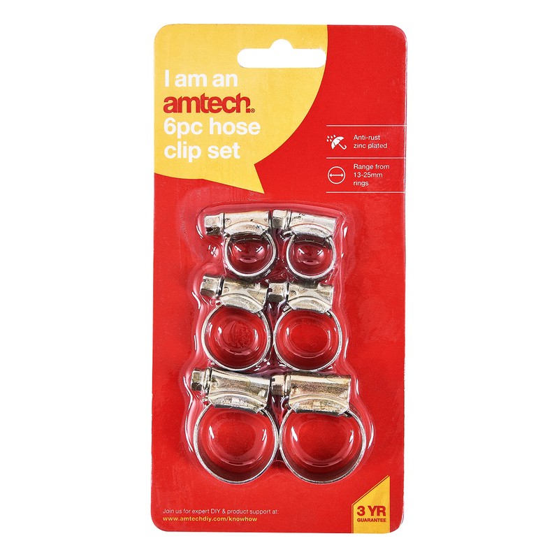 Amtech S4400 6 Piece Hose Clip Set