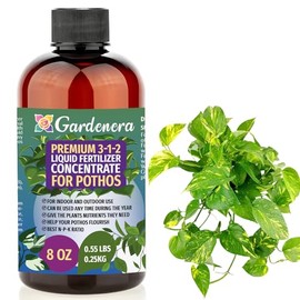 Gardenera Premium Liquid Pothos Fertilizer - 3-1-2 Concentrate for Indoor Plants and Flowers - Organic Plant Food - 8oz
