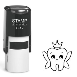 stampexpression - Cute Tooth Fairy with Crown Self Inking Rubber Stamp - Black Ink (A-63357)