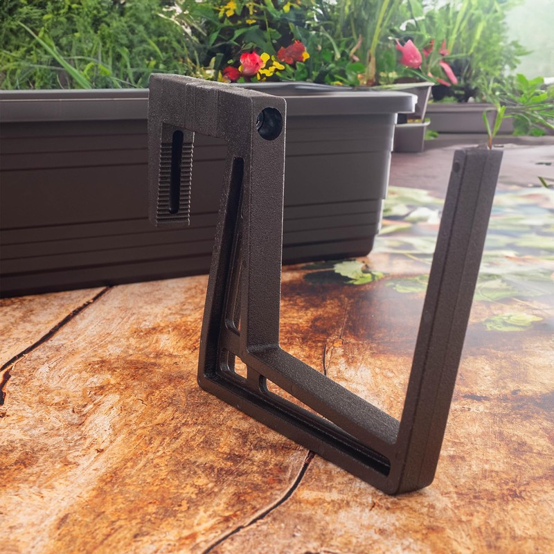 KADAX Plastic Balcony Box Holder, Flower Box Holder, No Drilling,