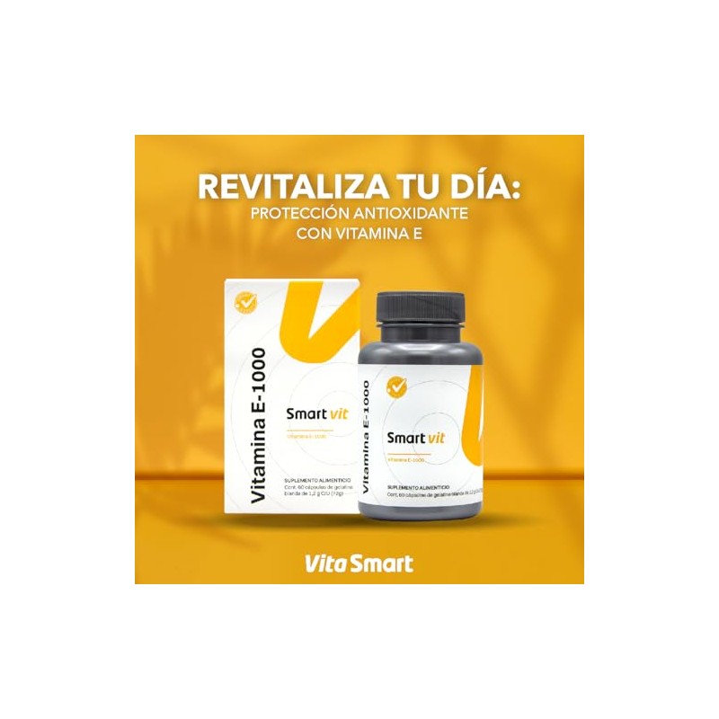SMART VIT Vitamina E-1000 60 capsulas Suplemento alimenticio