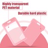 4 Pack Sliding ID Badge Holders, Heavy Duty Hard Plastic