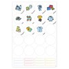 Typographus - 68 child-friendly stickers for clothes - for wardrobes,